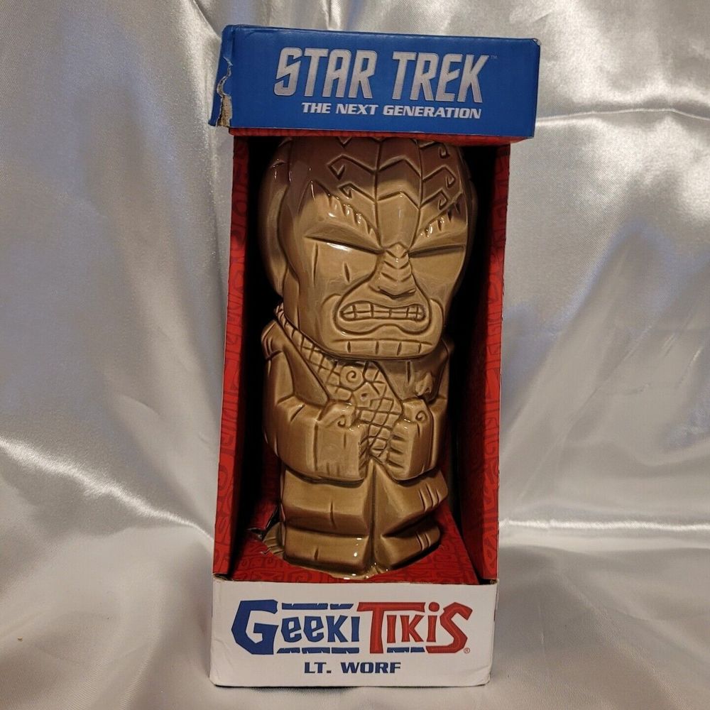 Geeki Tiki BeeLine Star Trek The Next Generation Lt. Worf Ceramic Tiki Mug New